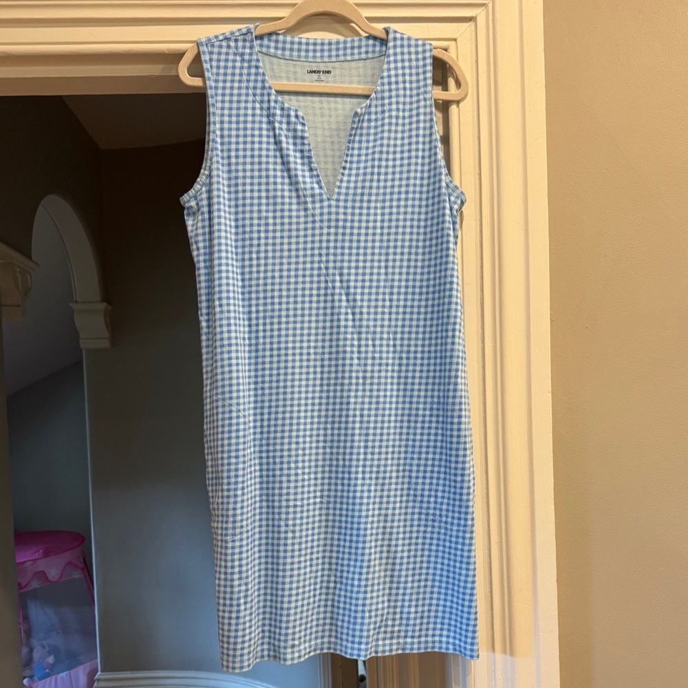 Lands Ends X Draper James gingham cotton sun dress